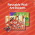 TAKVA Reusable Wall Art Stickers - Peel, Stick, and Re-stick Again!