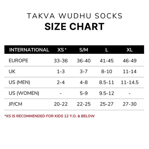 TAKVA Wudhu Socks